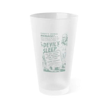 THE DEVIL'S SLEEP 1949 Movie Poster - Frosted Pint Glass 16oz-16oz-Frosted-Go Mug Yourself