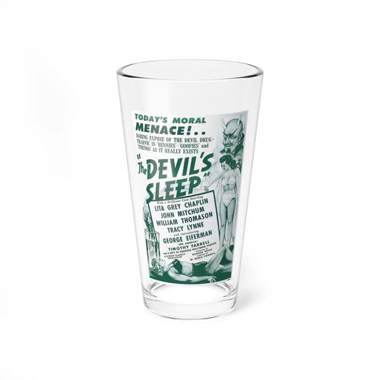 THE DEVIL'S SLEEP 1949 Movie Poster - Pint Glass 16oz-16oz-Go Mug Yourself