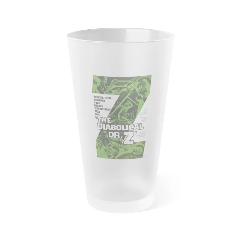 THE DIABOLICAL DR. Z 1966 Movie Poster - Frosted Pint Glass 16oz-16oz-Frosted-Go Mug Yourself