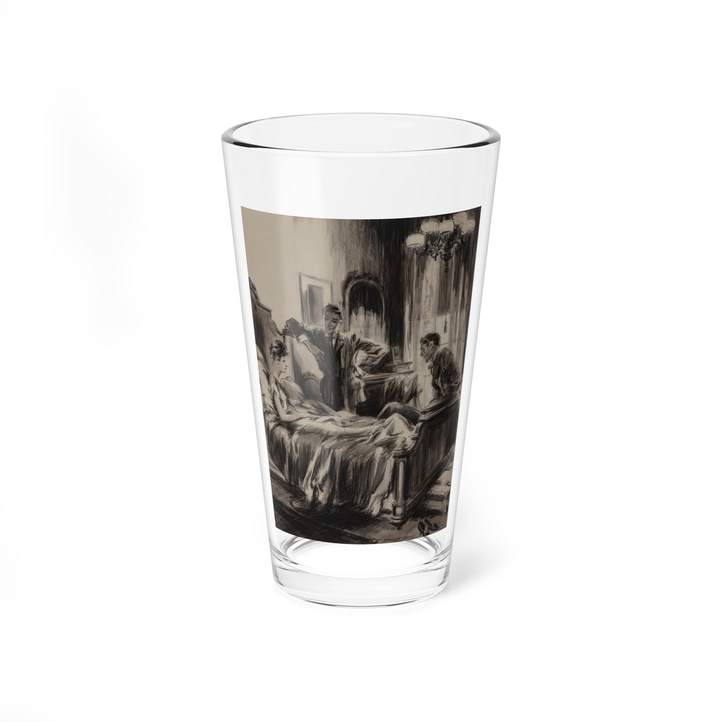 The Diamond Ring, McClure's Magazine story illustration, August 1915 (Magazine Illustration) Pint Glass 16oz-16oz-Go Mug Yourself