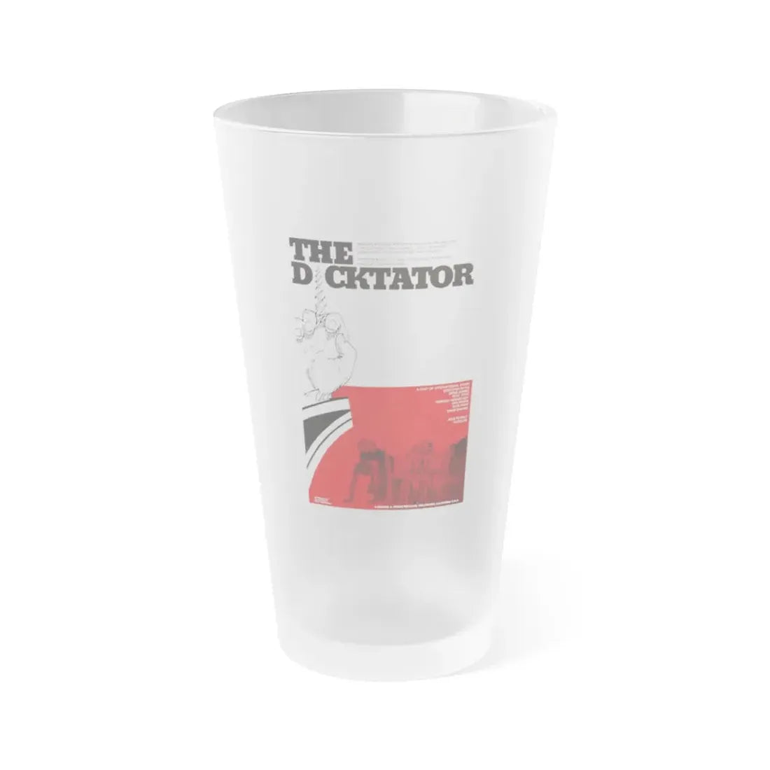 THE DICKTATOR 1974 Movie Poster - Frosted Pint Glass 16oz 16oz Frosted - Go Mug Yourself