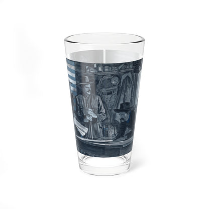 The Dictator of Skagway, Cavalier magazine, February 1957 (Magazine Illustration) Pint Glass 16oz-16oz-Go Mug Yourself