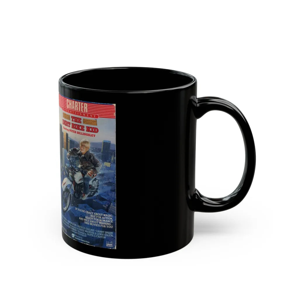 THE DIRT BIKE KID (VHS COVER) - Black Coffee Mug-Go Mug Yourself