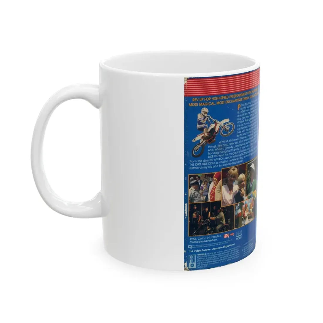 THE DIRT BIKE KID (VHS COVER) - White Coffee Mug - Go Mug Yourself