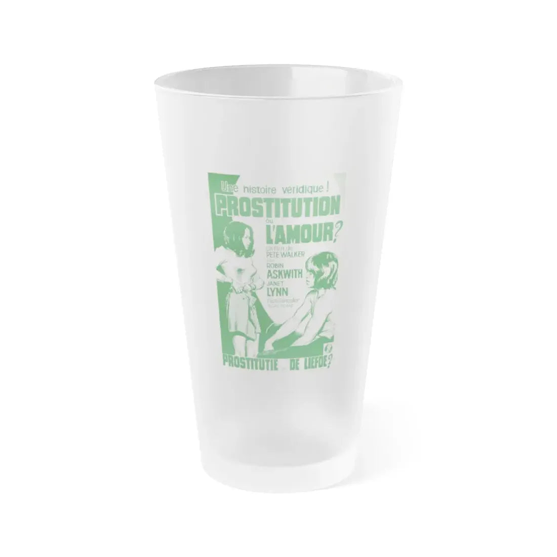 THE DIRTIEST GIRL I'VE EVER MET (BELGIAN) 1970 Movie Poster - Frosted Pint Glass 16oz 16oz Frosted - Go Mug Yourself