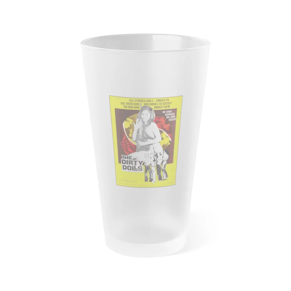 THE DIRTY DOLLS 1973 Movie Poster - Frosted Pint Glass 16oz-16oz-Frosted-Go Mug Yourself