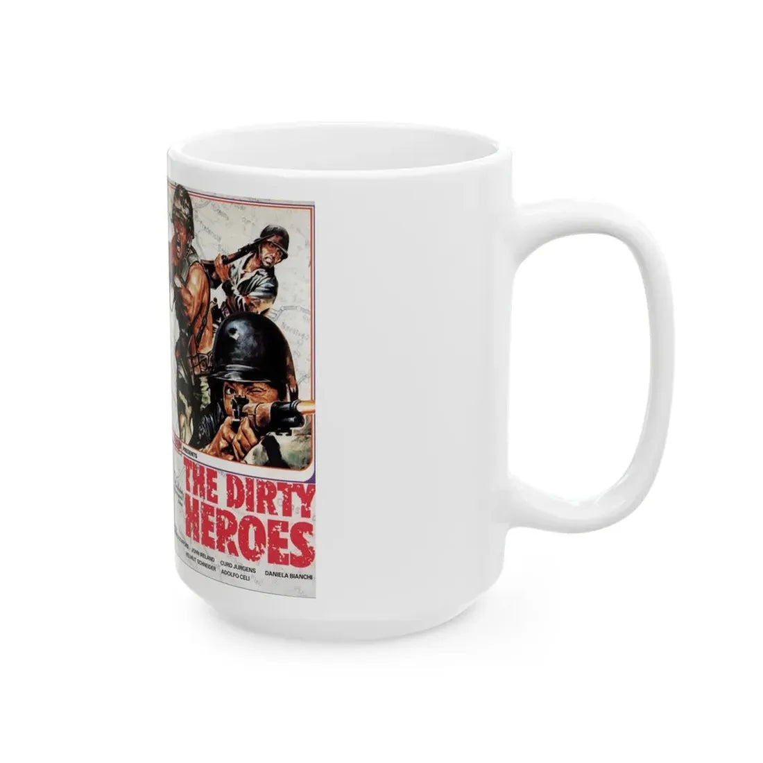 THE DIRTY HEROES (VHS COVER) - White Coffee Mug - Go Mug Yourself