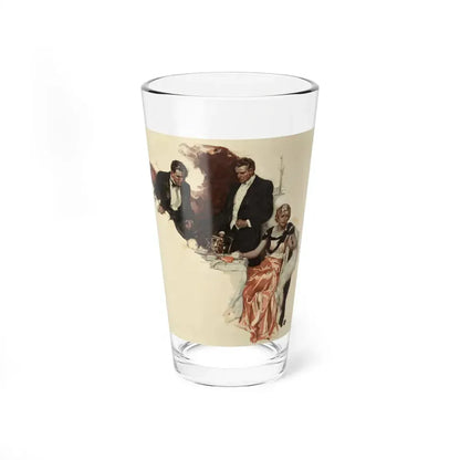 The Disagreement, story illustration (Magazine Illustration) Pint Glass 16oz 16oz - Go Mug Yourself