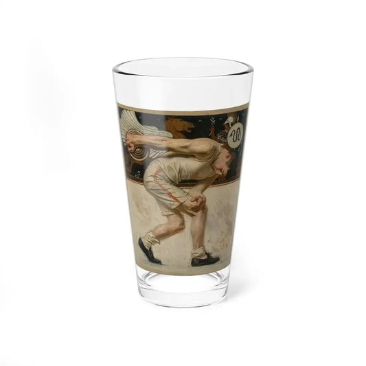 The Discus Thrower, The American Victory at Athens, Collier's  magazine cover, June 9, 1906 (Magazine Illustration) Pint Glass 16oz 16oz - Go Mug Yourself
