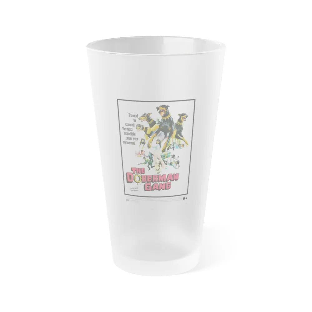 THE DOBERMAN GANG 1972 Movie Poster - Frosted Pint Glass 16oz-16oz-Frosted-Go Mug Yourself