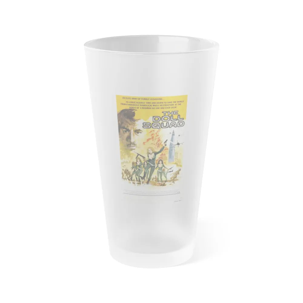 THE DOLL SQUAD 1973 Movie Poster - Frosted Pint Glass 16oz-16oz-Frosted-Go Mug Yourself