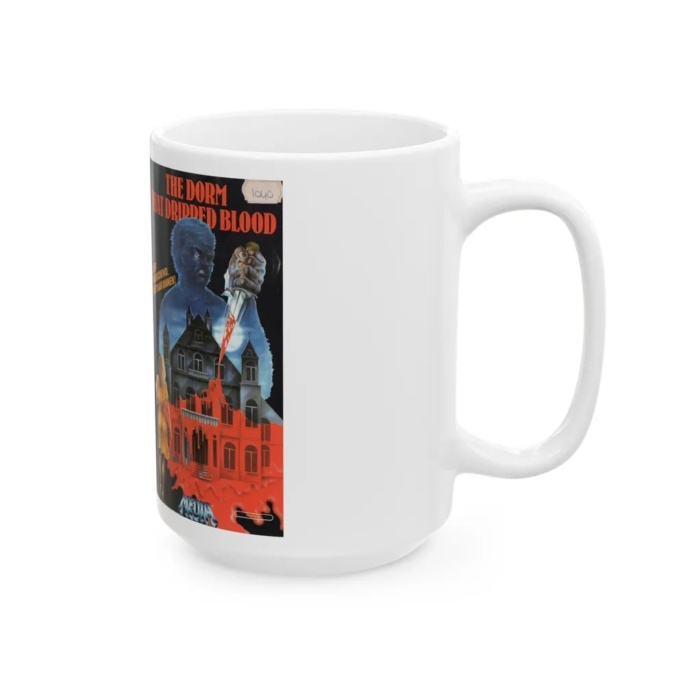 THE DORM THAT DRIPPED BLOOD (VHS COVER) - White Coffee Mug-Go Mug Yourself