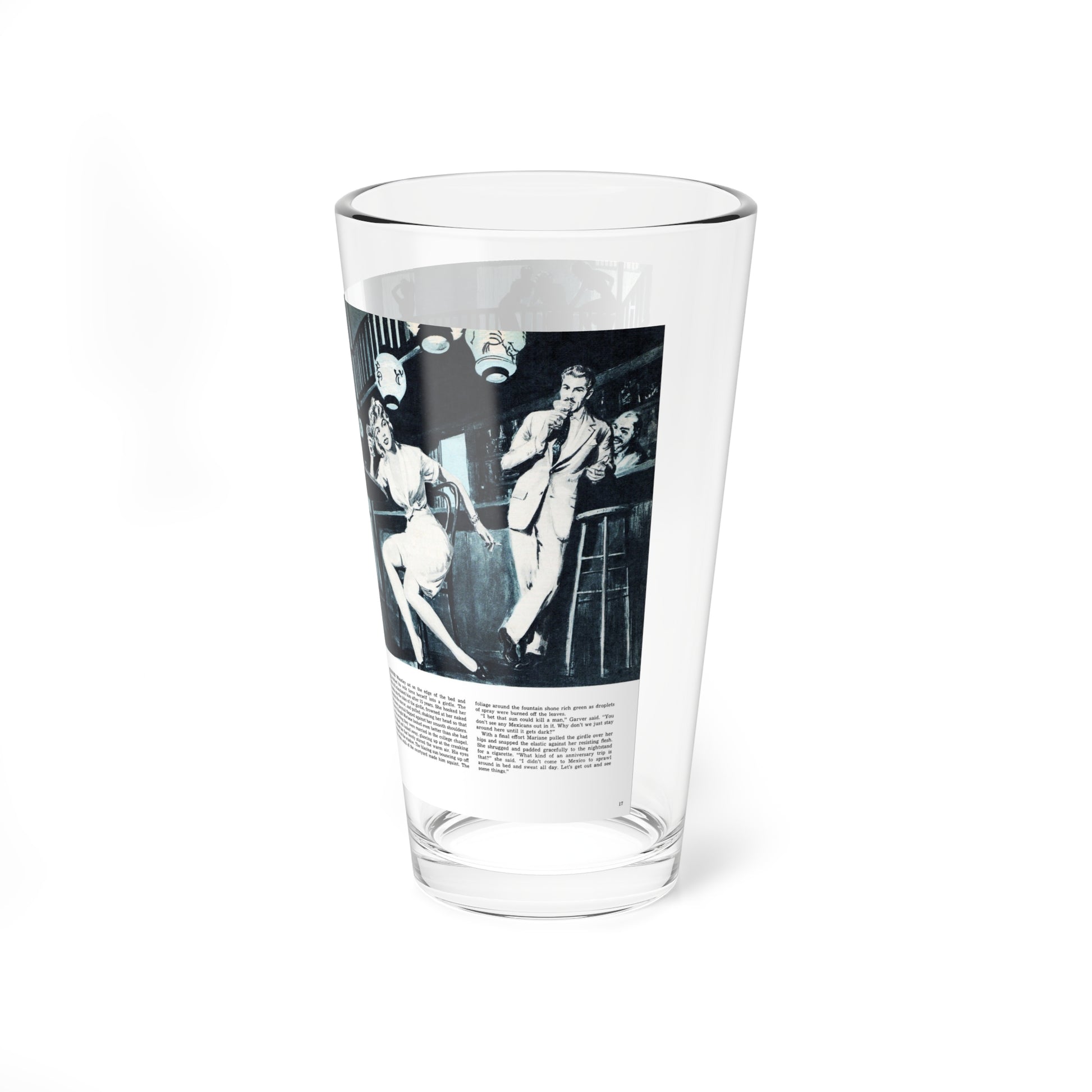 The Double Standard, Climax magazine, March 1959 (Magazine Illustration) Pint Glass 16oz-Go Mug Yourself