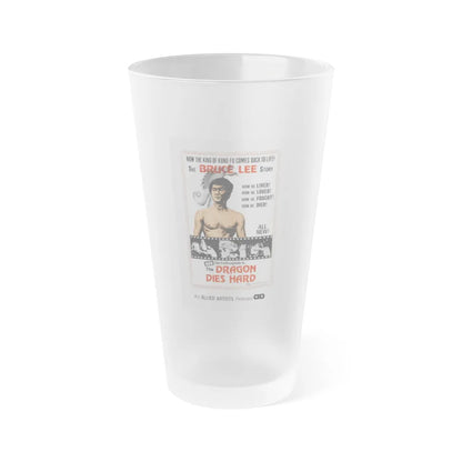 THE DRAGON DIES HARD 1974 Movie Poster - Frosted Pint Glass 16oz-16oz-Frosted-Go Mug Yourself