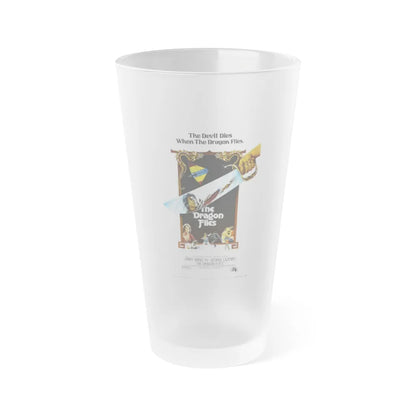 THE DRAGON FLIES (THE MAN FROM HONG KONG) 1975 Movie Poster - Frosted Pint Glass 16oz-16oz-Frosted-Go Mug Yourself