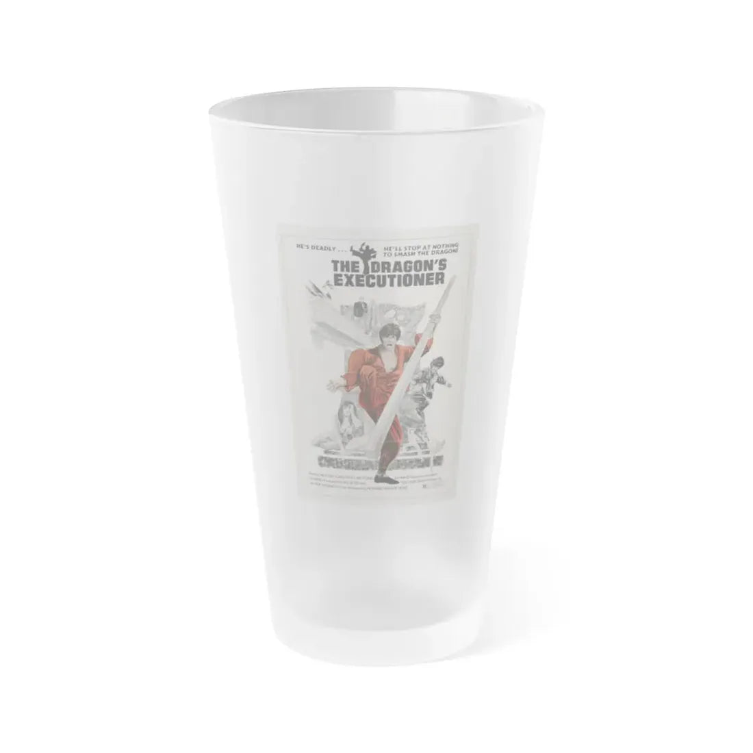 THE DRAGON'S EXECUTIONER 1972 Movie Poster - Frosted Pint Glass 16oz 16oz Frosted - Go Mug Yourself