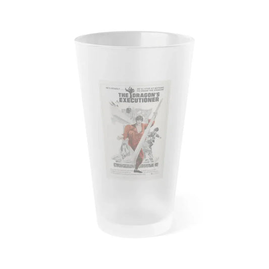 THE DRAGON'S EXECUTIONER 1972 Movie Poster - Frosted Pint Glass 16oz 16oz Frosted - Go Mug Yourself