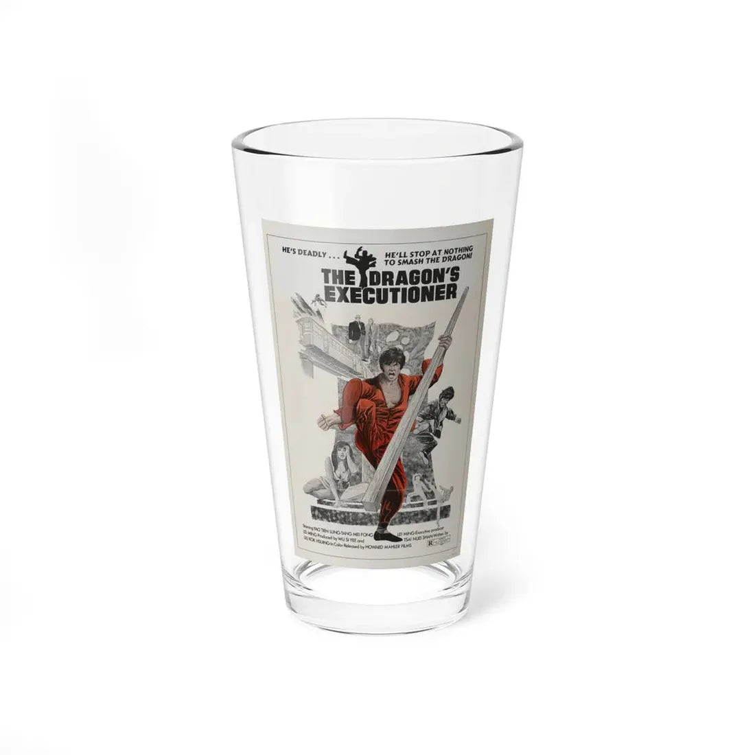 THE DRAGON'S EXECUTIONER 1972 Movie Poster - Pint Glass 16oz 16oz - Go Mug Yourself