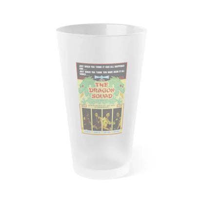 THE DRAGON SQUAD 1974 Movie Poster - Frosted Pint Glass 16oz 16oz Frosted - Go Mug Yourself