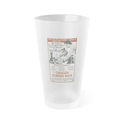 THE DRAGON STRIKES BACK 1975 Movie Poster - Frosted Pint Glass 16oz 16oz Frosted - Go Mug Yourself