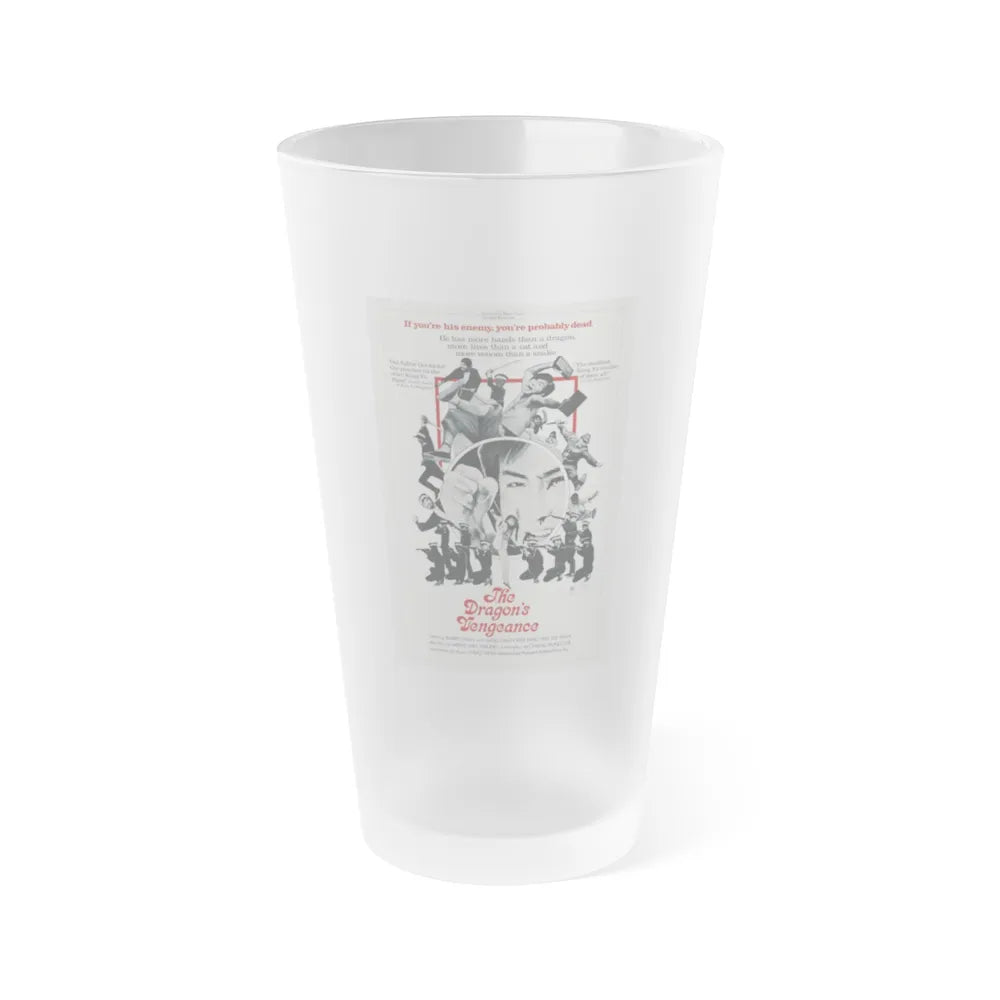 THE DRAGONS VENGEANCE 1972 Movie Poster - Frosted Pint Glass 16oz-16oz-Frosted-Go Mug Yourself