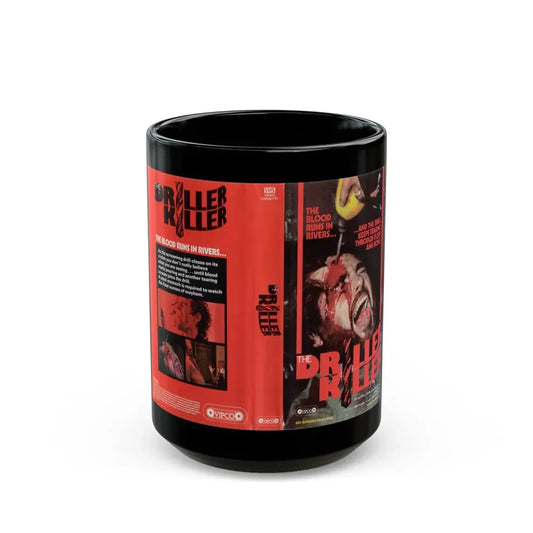 THE DRILLER KILLER (VHS COVER) - Black Coffee Mug 15oz - Go Mug Yourself