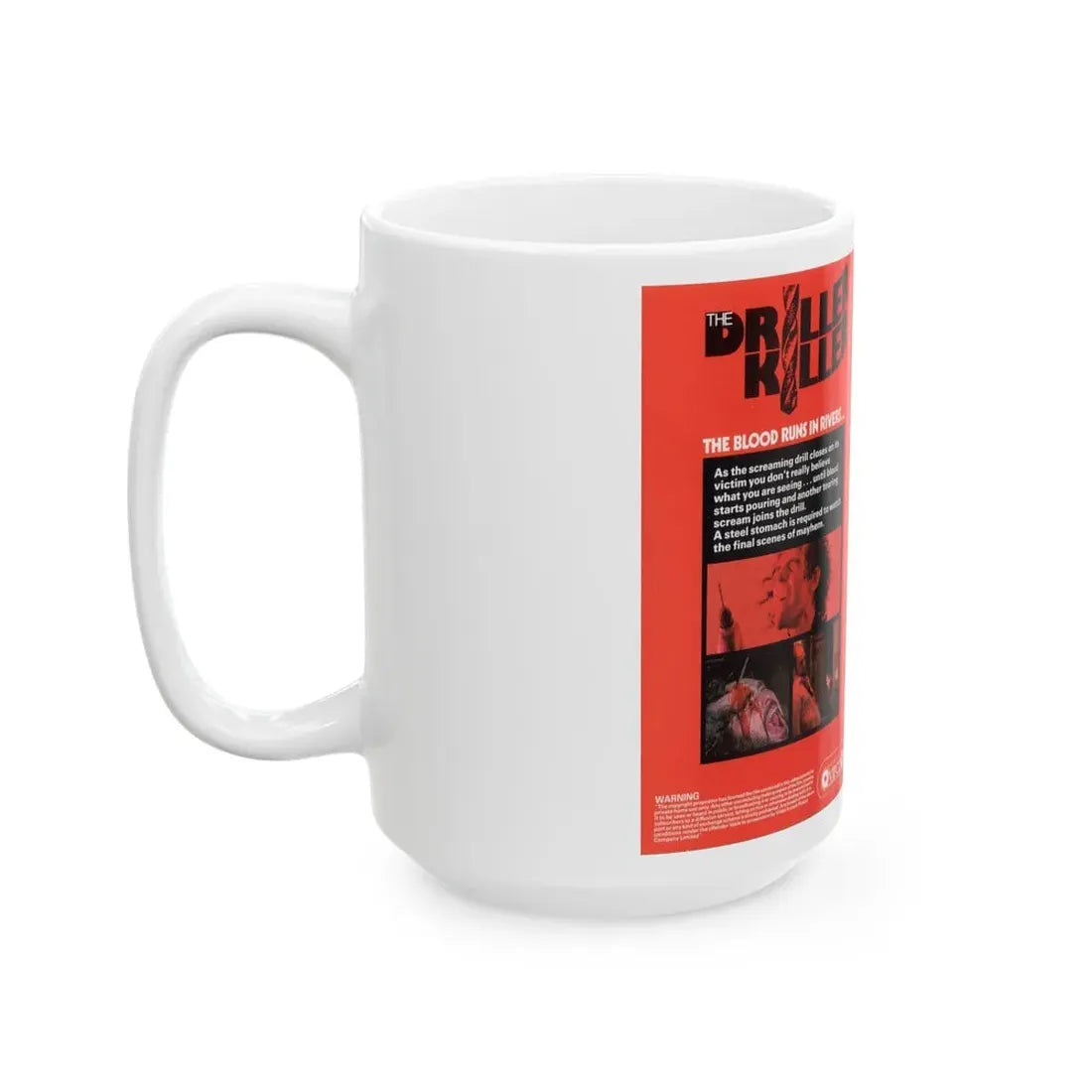 THE DRILLER KILLER (VHS COVER) - White Coffee Mug - Go Mug Yourself