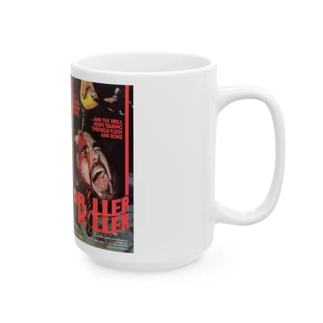 THE DRILLER KILLER (VHS COVER) - White Coffee Mug - Go Mug Yourself