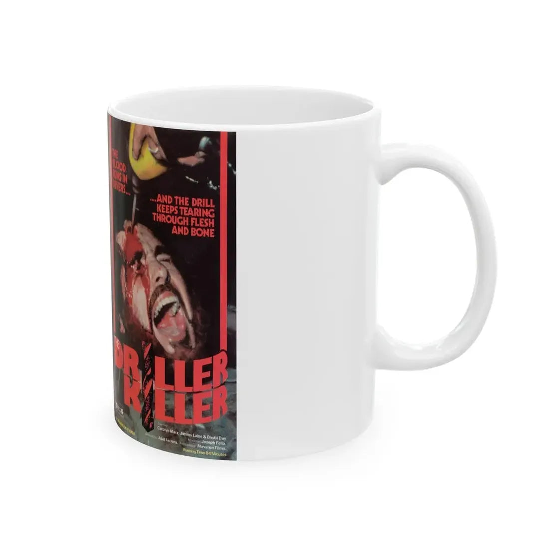 THE DRILLER KILLER (VHS COVER) - White Coffee Mug - Go Mug Yourself