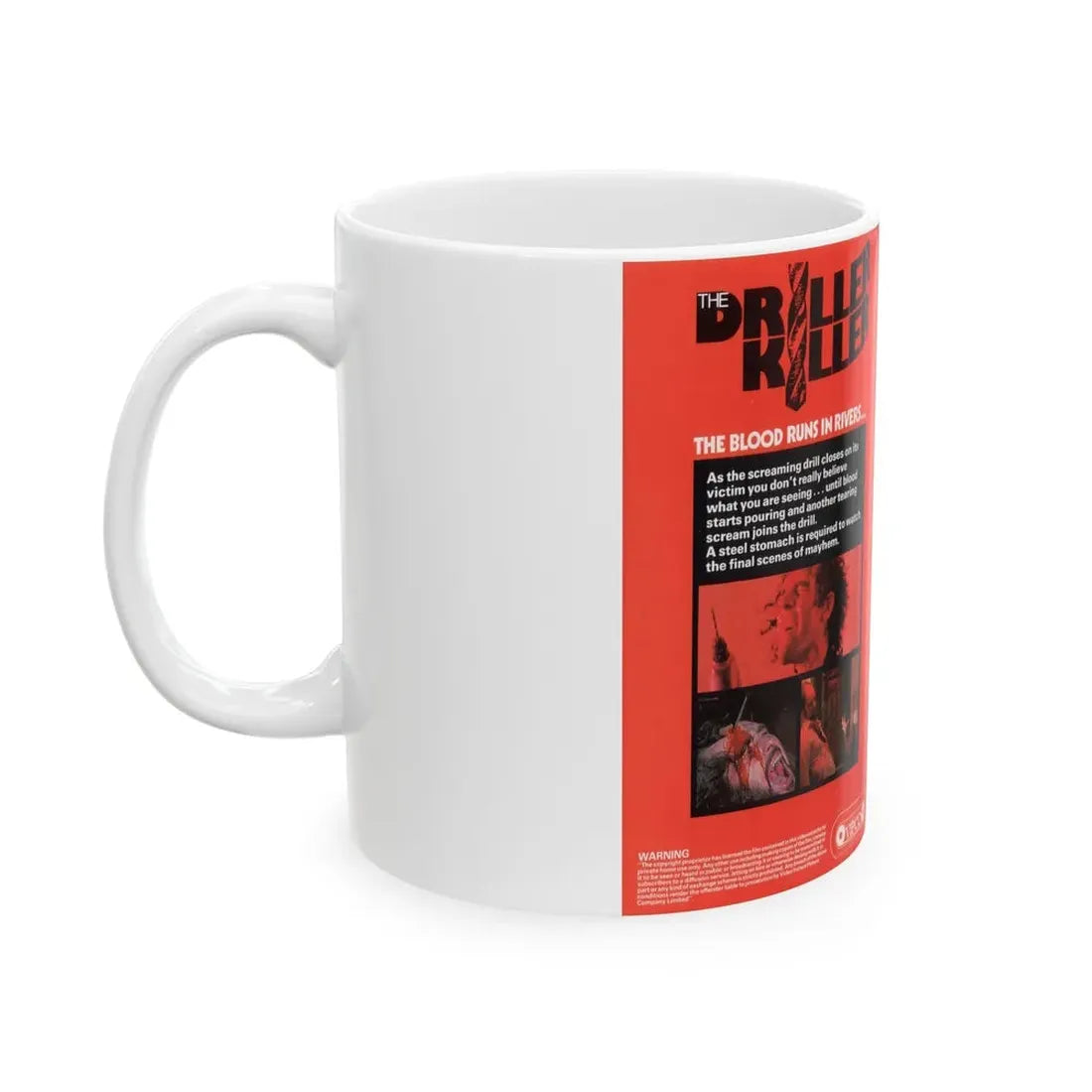THE DRILLER KILLER (VHS COVER) - White Coffee Mug - Go Mug Yourself