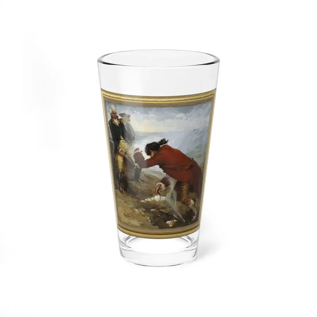 The Duel Between Button Gwinnett and General Lackland McIntosh (Magazine Illustration) Pint Glass 16oz 16oz - Go Mug Yourself