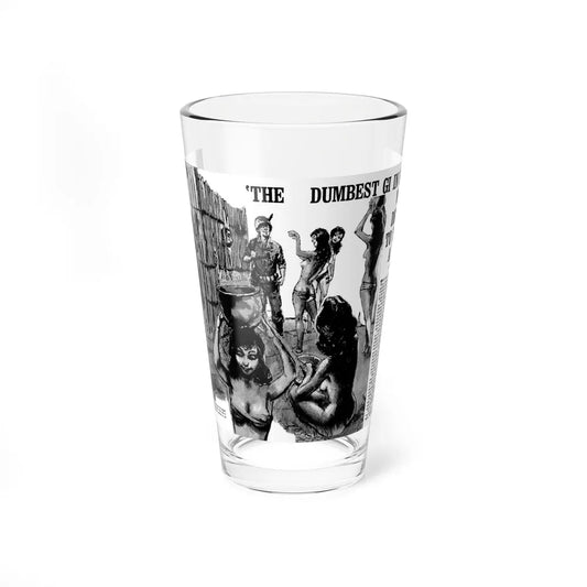 The Dumbest GI In Korea', True Men Stories, February 1972 (Magazine Illustration) Pint Glass 16oz 16oz - Go Mug Yourself