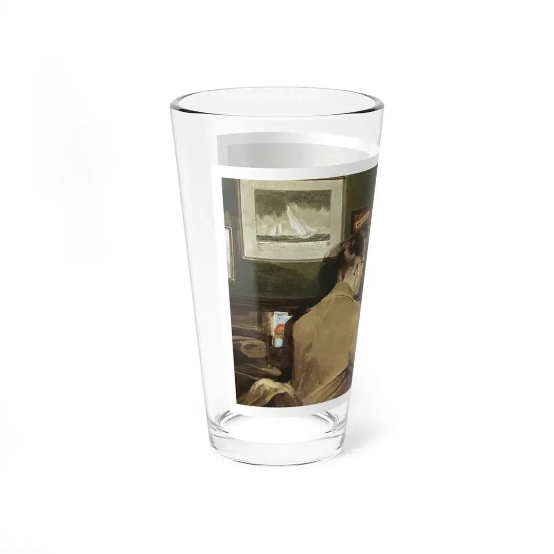 The Dusty Drawer by Harry Muheim. From Collier's, 1952 (Magazine Illustration) Pint Glass 16oz - Go Mug Yourself