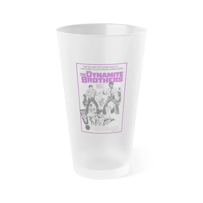 THE DYNAMITE BROTHERS (STUD BROWN) 1974 Movie Poster - Frosted Pint Glass 16oz 16oz Frosted - Go Mug Yourself
