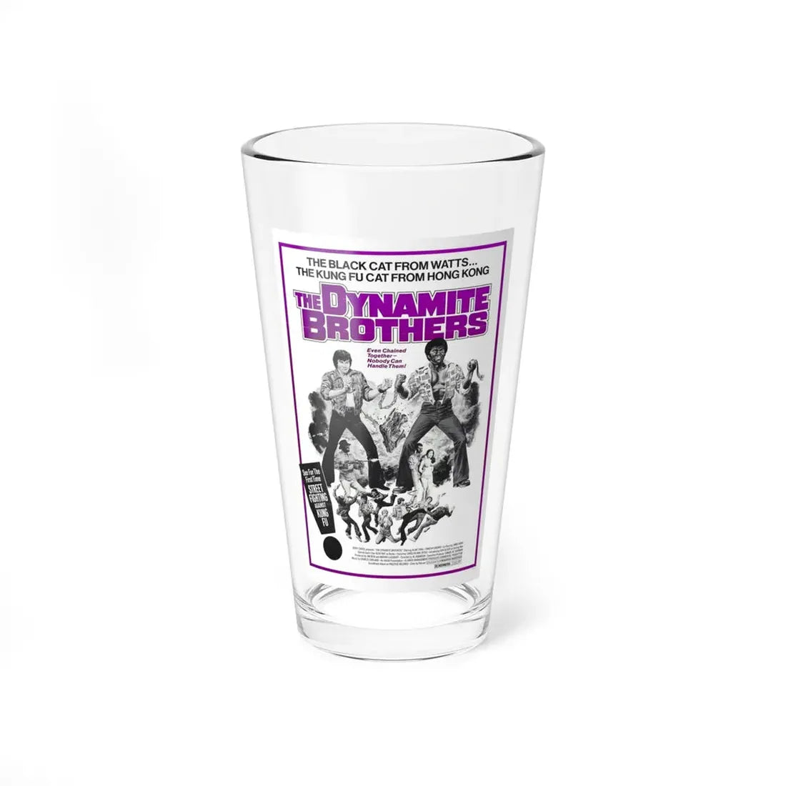 THE DYNAMITE BROTHERS (STUD BROWN) 1974 Movie Poster - Pint Glass 16oz 16oz - Go Mug Yourself