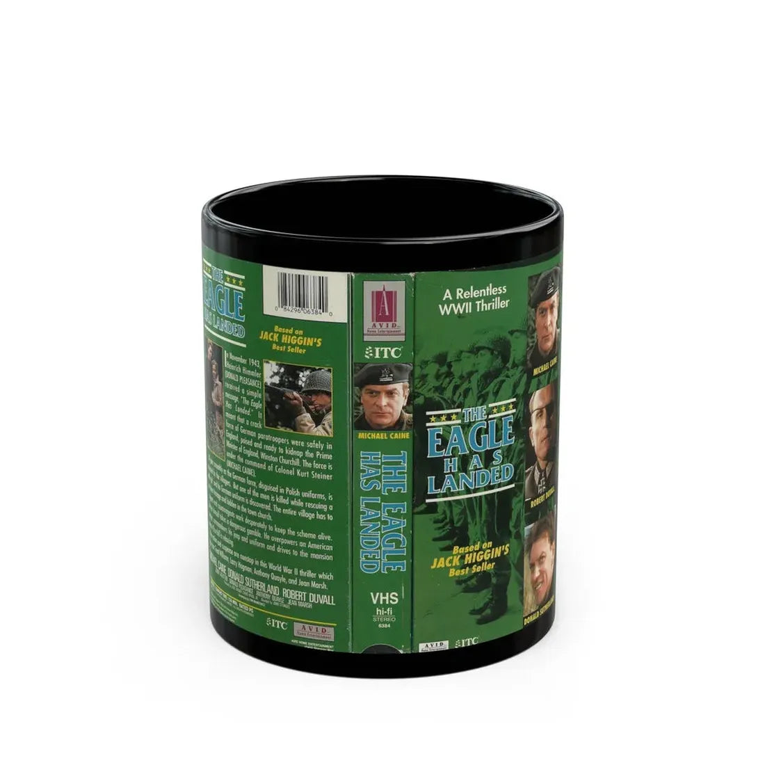 THE EAGLE HAS LANDED (VHS COVER) - Black Coffee Mug 11oz - Go Mug Yourself