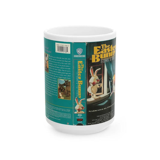 THE EASTER BUNNY IS COMIN TO TOWN (VHS COVER) - White Coffee Mug-15oz-Go Mug Yourself