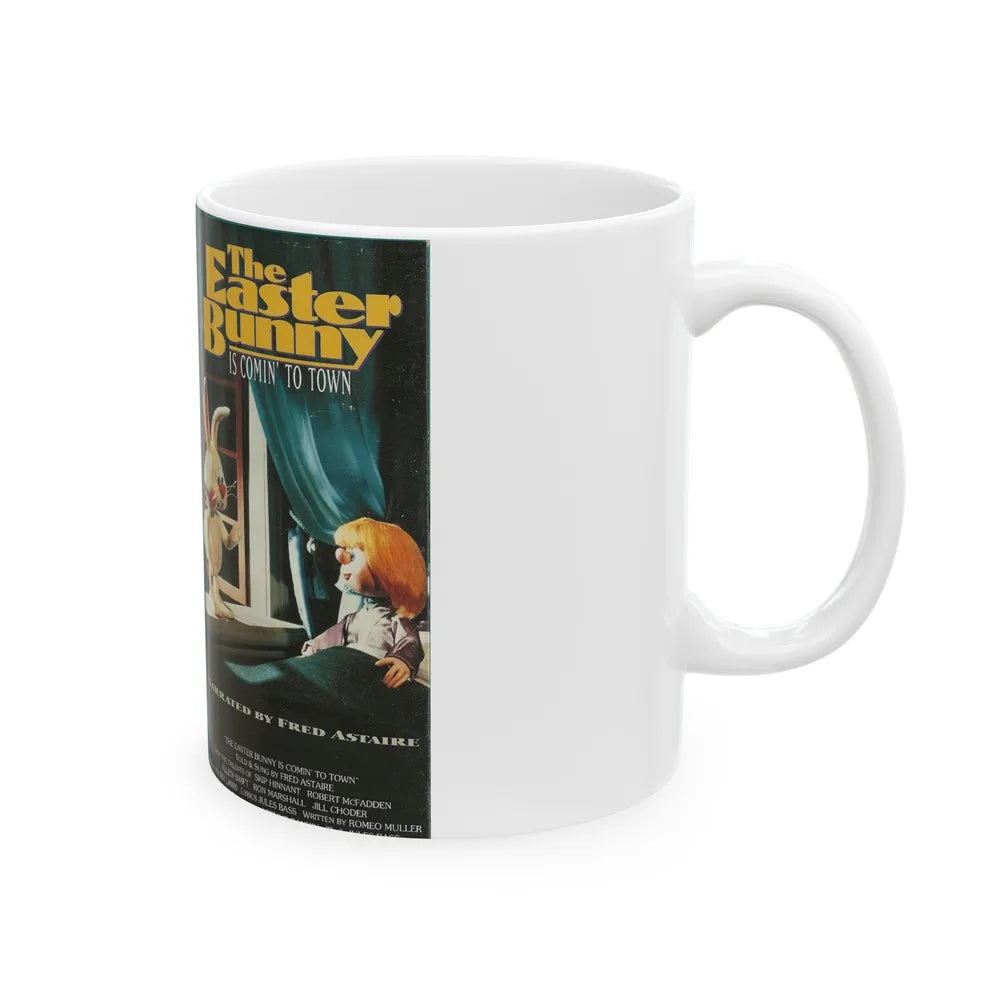 THE EASTER BUNNY IS COMIN TO TOWN (VHS COVER) - White Coffee Mug-Go Mug Yourself