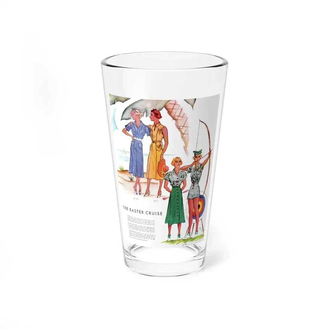 The Easter Cruise, McCall's, March 1937 (Magazine Illustration) Pint Glass 16oz 16oz - Go Mug Yourself