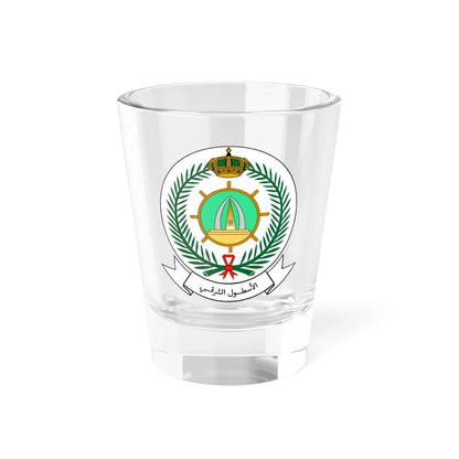 The Eastern Fleet Royal Saudi Naval Forces (Saudi Arabia) (Coat of Arms) Shot Glass 1.5oz 1.5oz - Go Mug Yourself