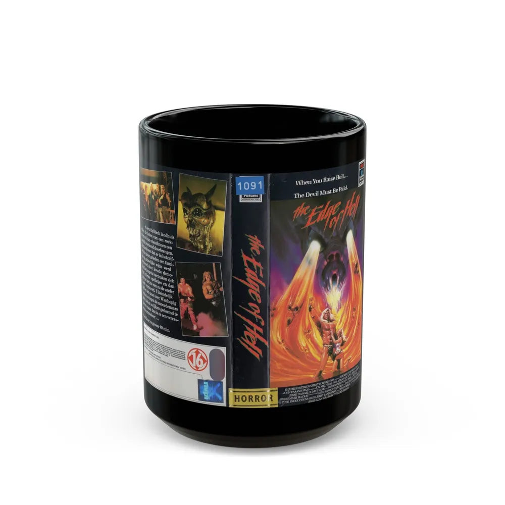 THE EDGE OF HELL (VHS COVER) - Black Coffee Mug-15oz-Go Mug Yourself