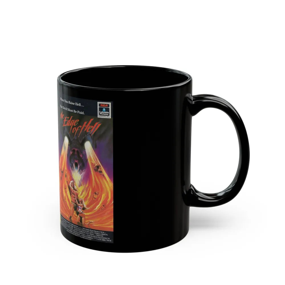 THE EDGE OF HELL (VHS COVER) - Black Coffee Mug-Go Mug Yourself