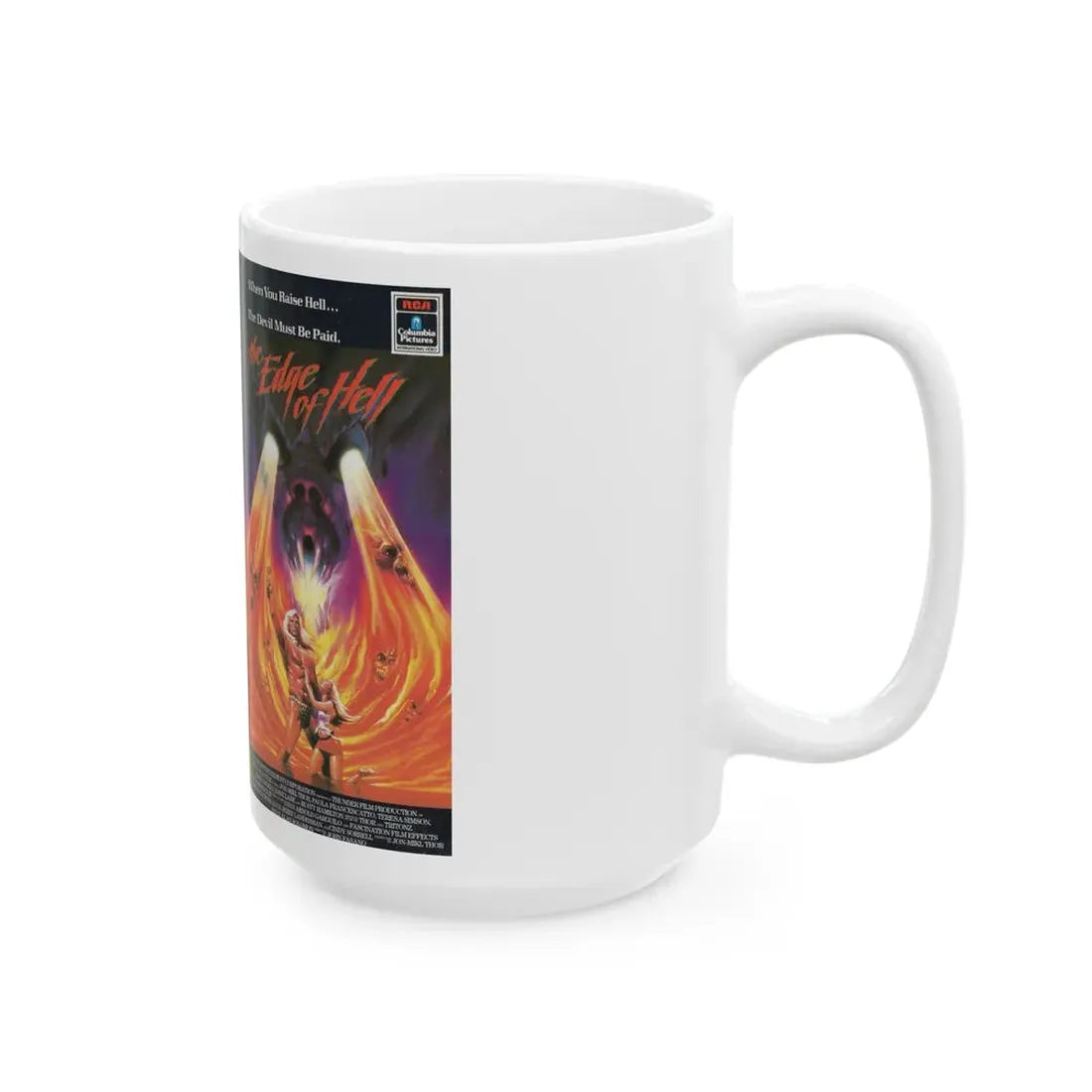 THE EDGE OF HELL (VHS COVER) - White Coffee Mug - Go Mug Yourself