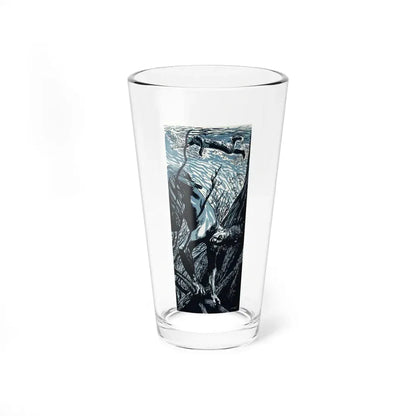 The Edge of the Knife (2), Bluebook, February 1956 (Magazine Illustration) Pint Glass 16oz 16oz - Go Mug Yourself