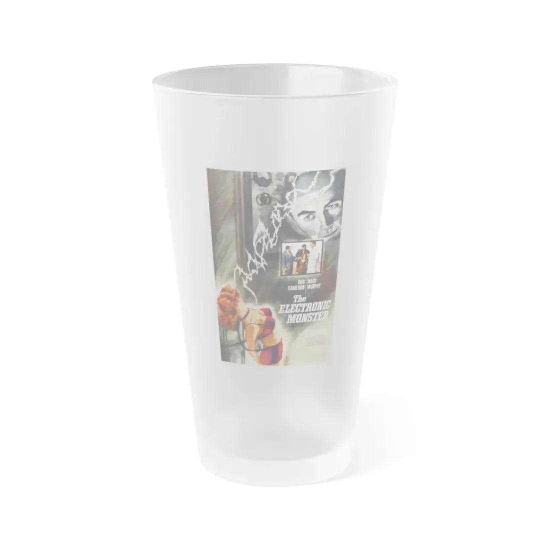 THE ELECTRONIC MONSTER 1958 Movie Poster - Frosted Pint Glass 16oz 16oz Frosted - Go Mug Yourself