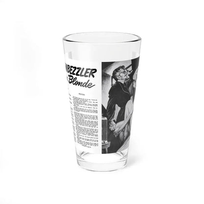 The Embezzler and the Blonde, Man to Man, June 1952 (Magazine Illustration) Pint Glass 16oz 16oz - Go Mug Yourself
