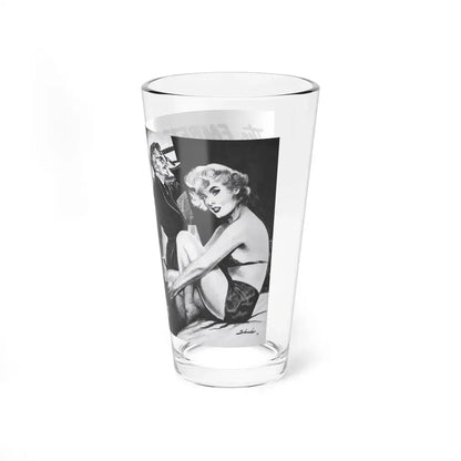 The Embezzler and the Blonde, Man to Man, June 1952 (Magazine Illustration) Pint Glass 16oz - Go Mug Yourself