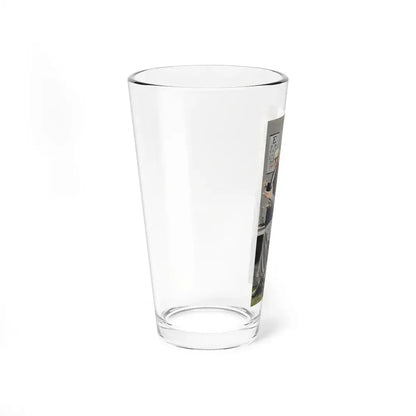 The Emir Mahmoud's Heart, The Saturday Evening Post story illustration, circa late 1950s (Magazine Illustration) Pint Glass 16oz - Go Mug Yourself