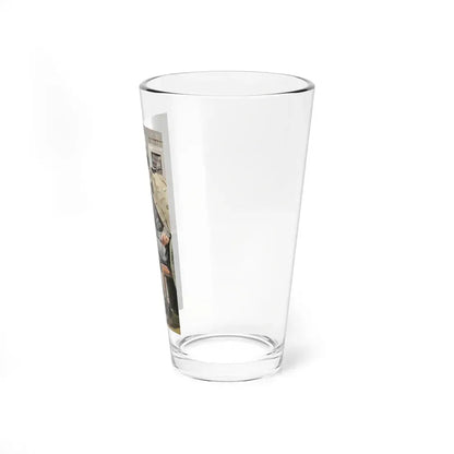 The Emir Mahmoud's Heart, The Saturday Evening Post story illustration, circa late 1950s (Magazine Illustration) Pint Glass 16oz - Go Mug Yourself