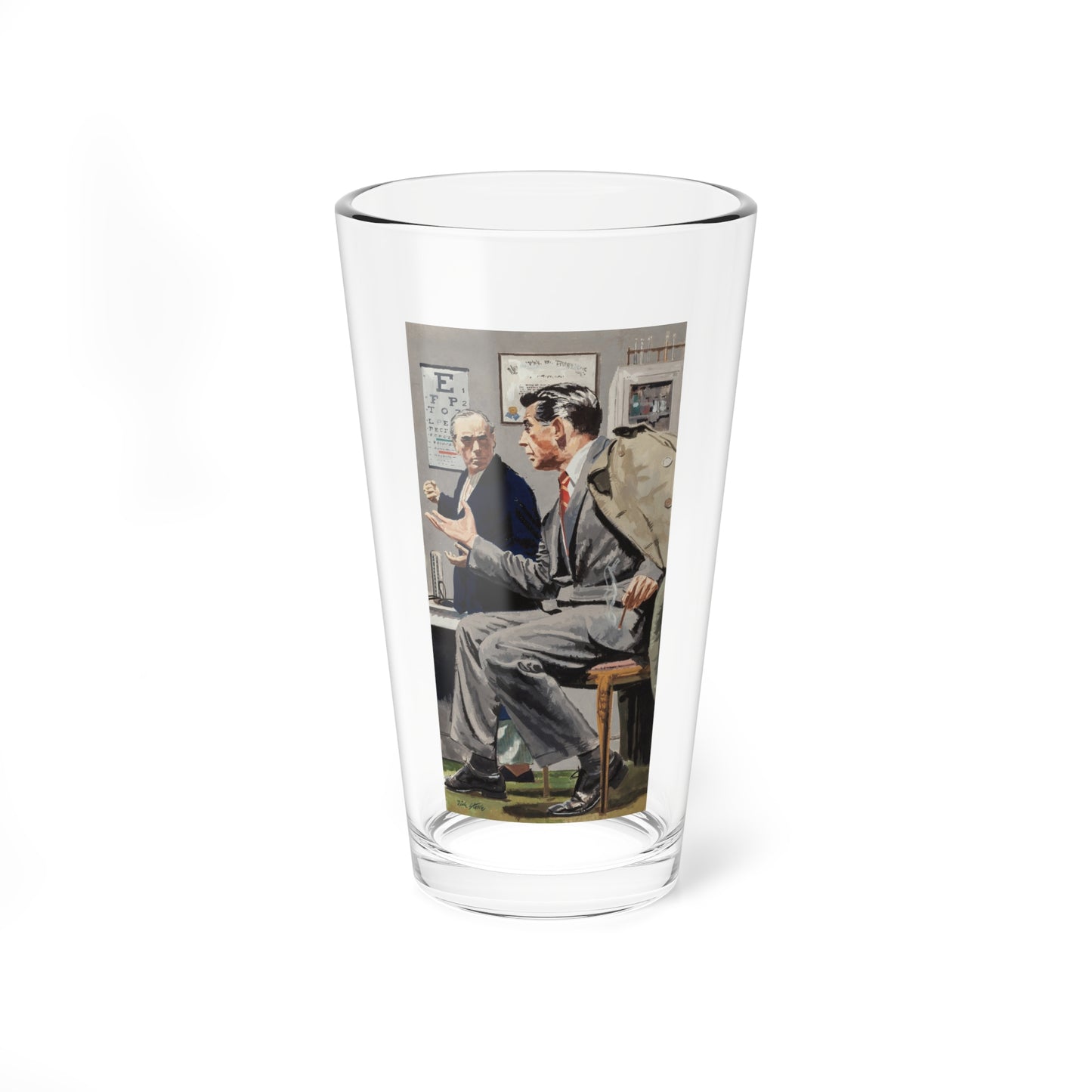 The Emir Mahmoud's Heart, The Saturday Evening Post story illustration, circa late 1950s (Magazine Illustration) Pint Glass 16oz-16oz-Go Mug Yourself